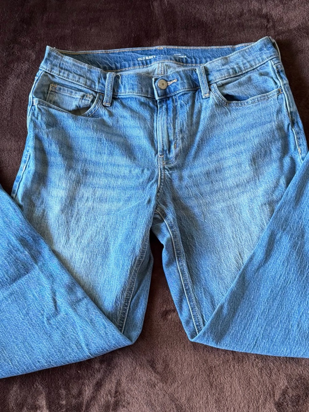Old Navy Women's Light Blue Straight-Leg Jeans